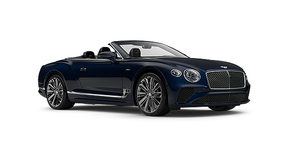Bentley Polanco Bentley GTC Speed convertible in Moroccan Blue paint front 34