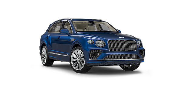 Bentley Polanco Bentley Bentayga Azure SUV in Sequin Blue paint front 34